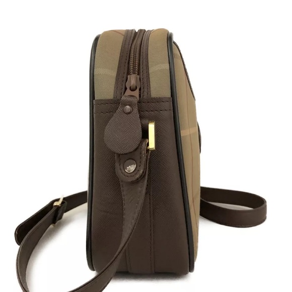 Burberrys Crossbody Shoulder Bag in Logo Check Canvas Authentic Vintage - Picture 4 of 11